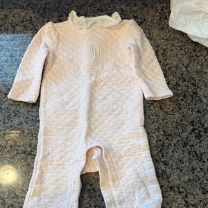 Janie and Jack Pink Quilted Kids One Piece
